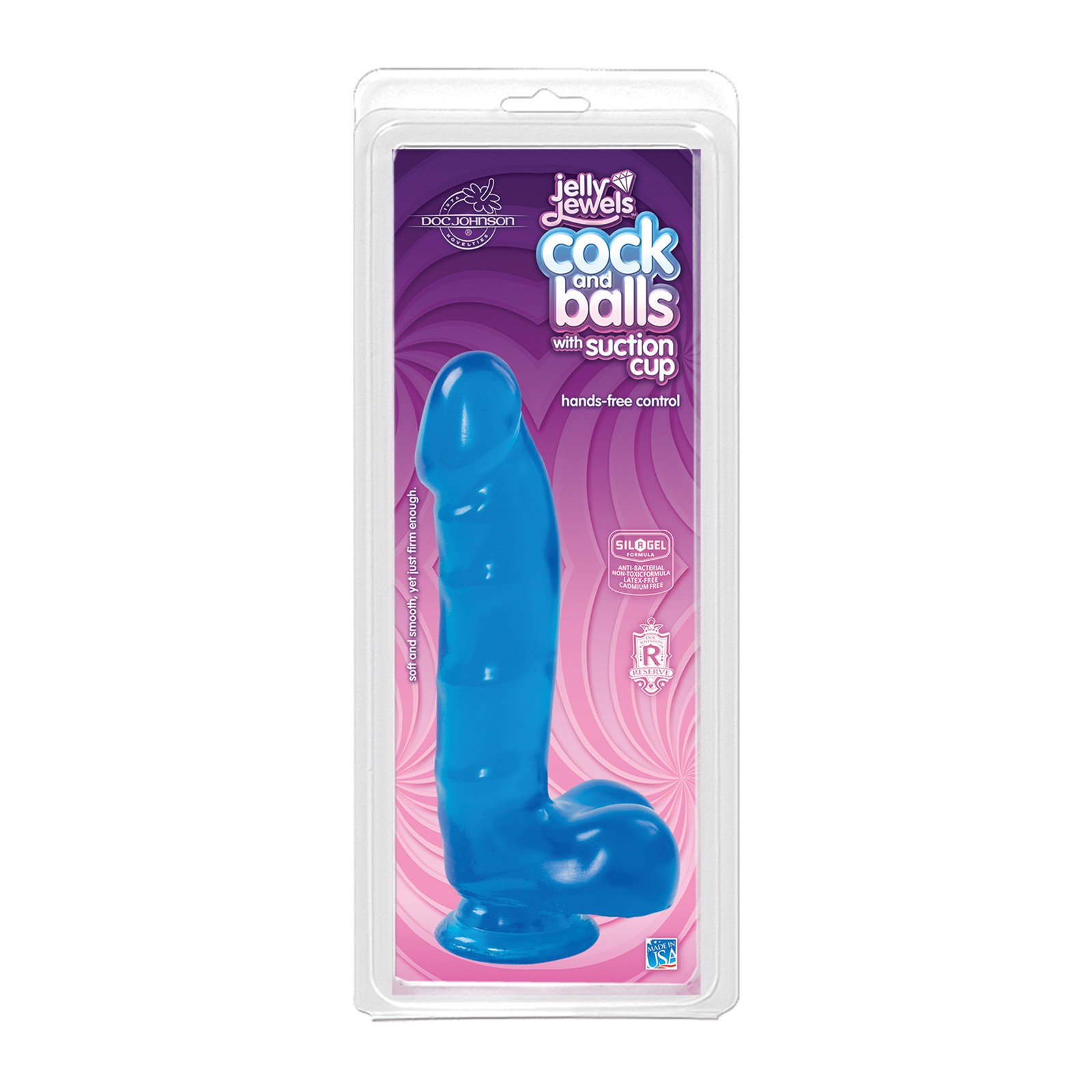 Cock Jelly Azul Ventosa Placer Realista