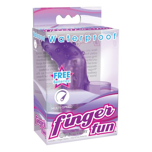 Finger Fun Impermeable Masajeador Púrpura