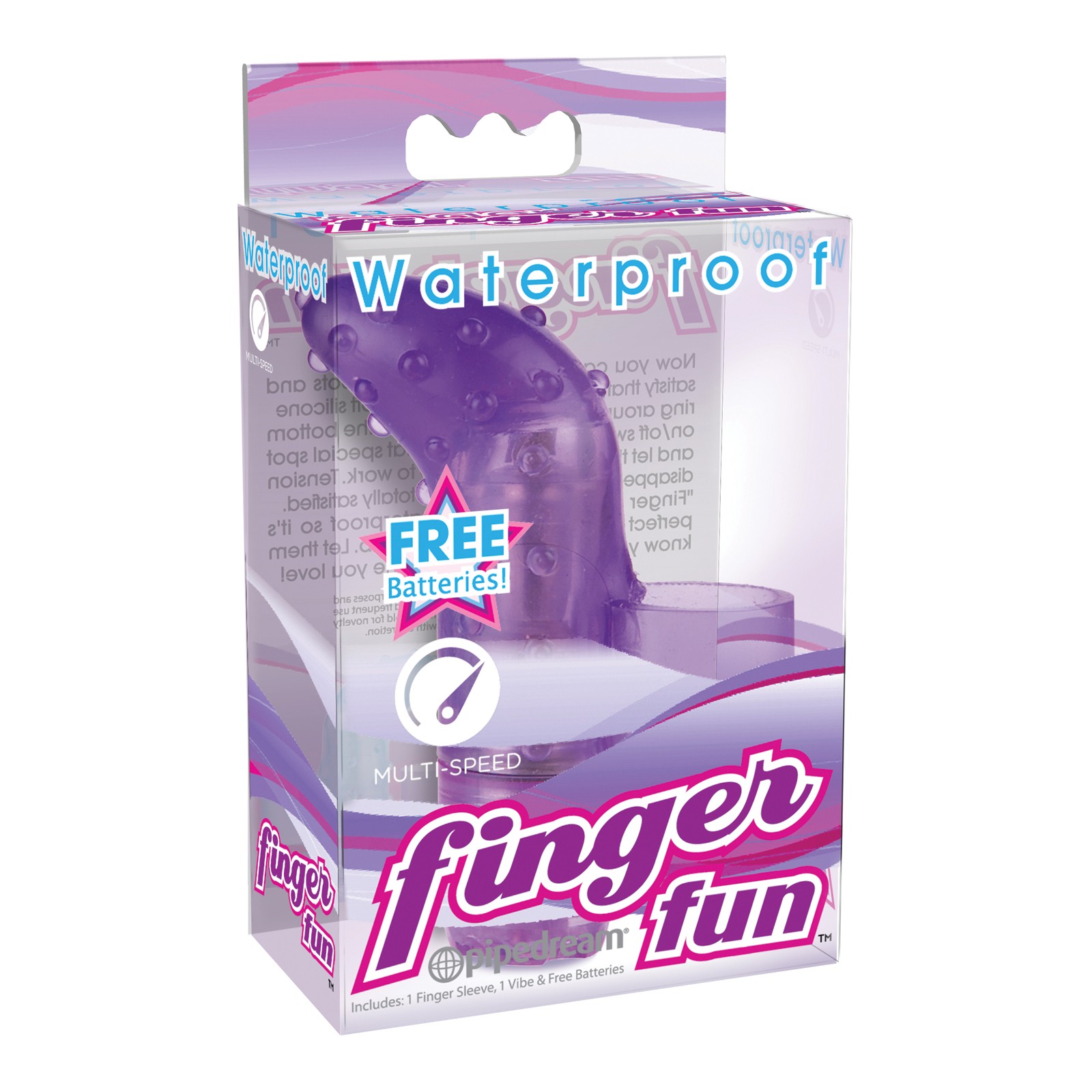 Finger Fun Impermeable Masajeador Púrpura