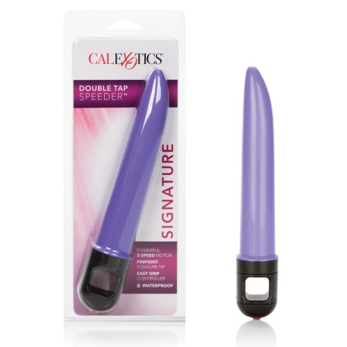 Double Tap Speeder 6.5 inches Purple Vibrator