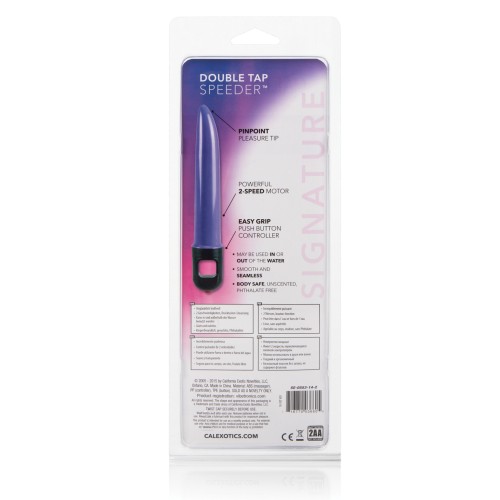 Double Tap Speeder 6.5 inches Purple Vibrator