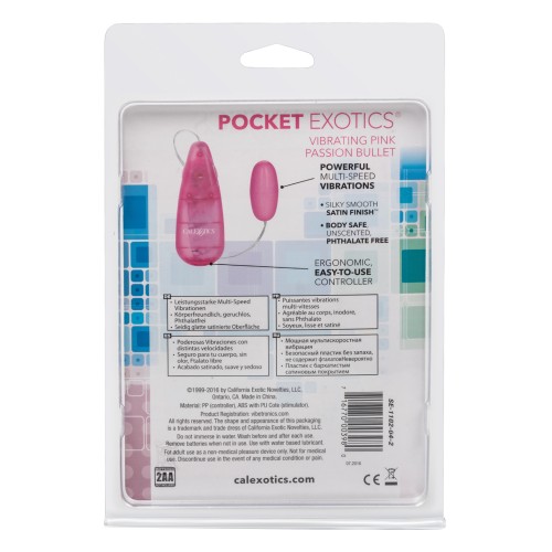 Bullet Vibrador Pocket Exotics Pasión Rosa