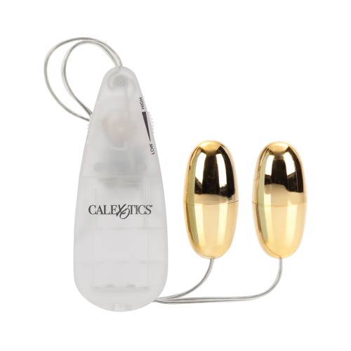 Pocket Exotics Double Gold Vibrating Bullets for Sensual Pleasure