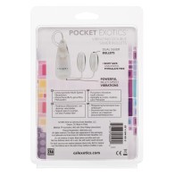 Pocket Exotics Double Silver Vibrating Bullets