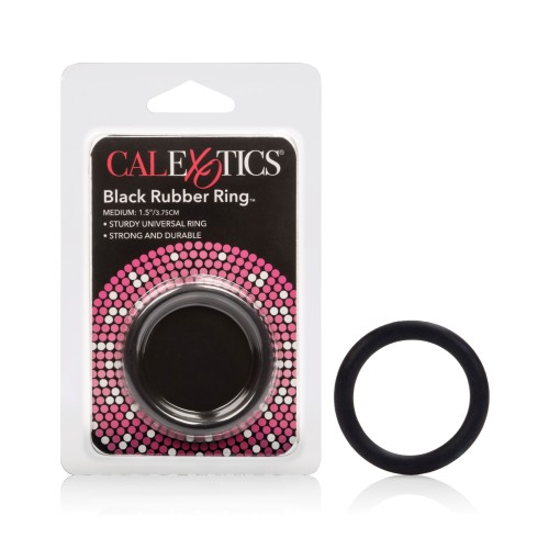 Medium Black Rubber Ring for Enhanced Pleasure