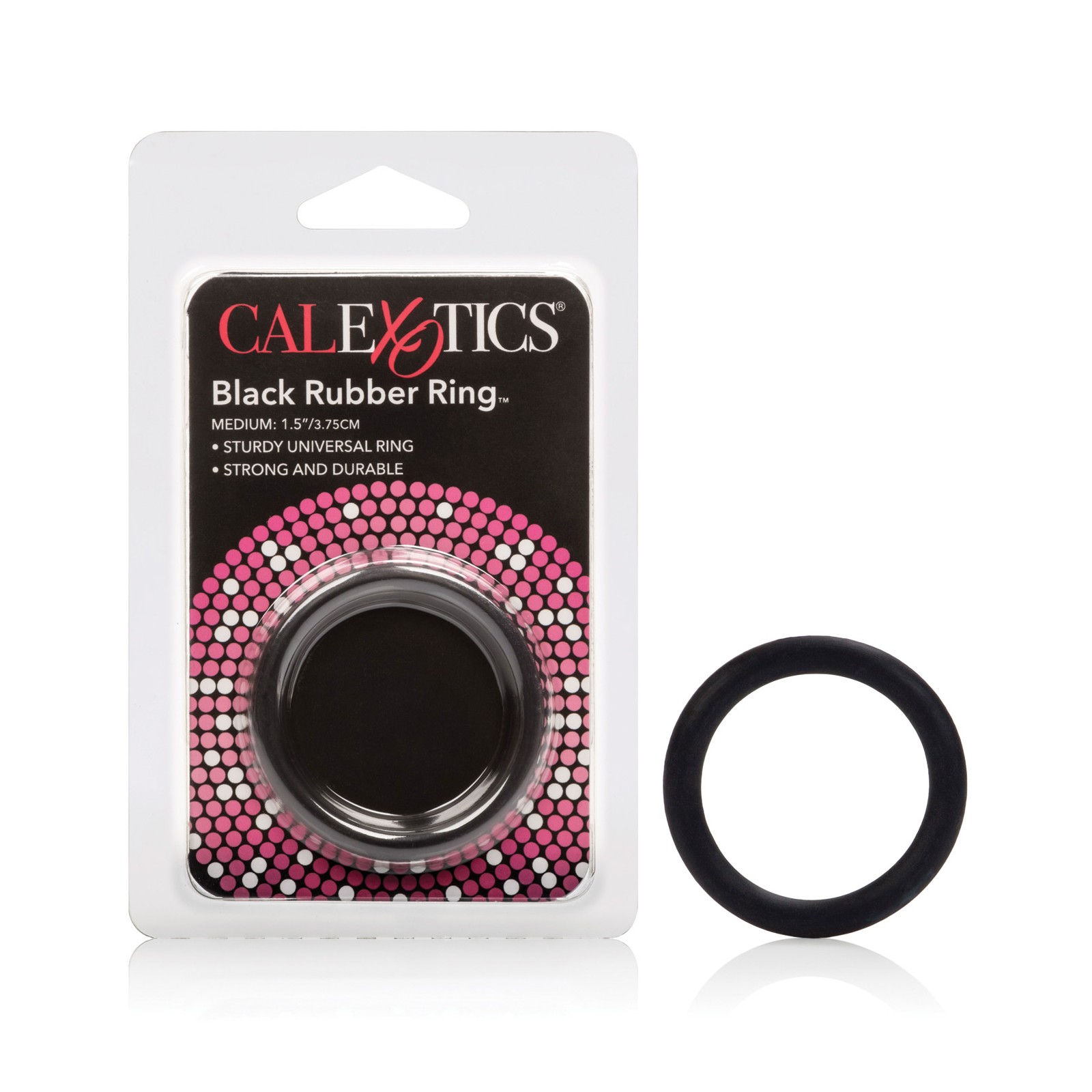 Medium Black Rubber Ring for Enhanced Pleasure