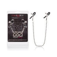 Silver Beaded Nipple Clamps for Sensual Play