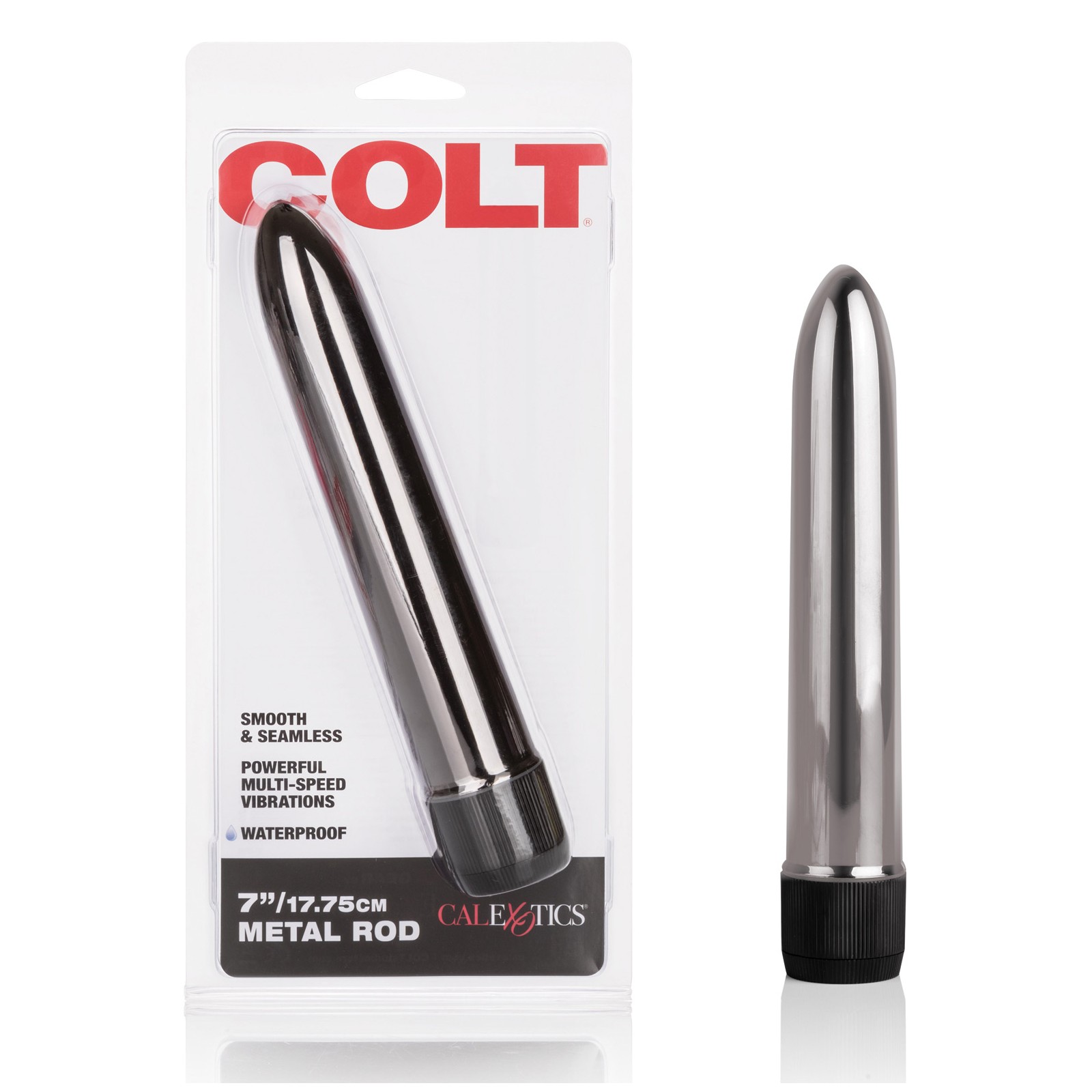 COLT 7 Inch Silver Metal Vibrator