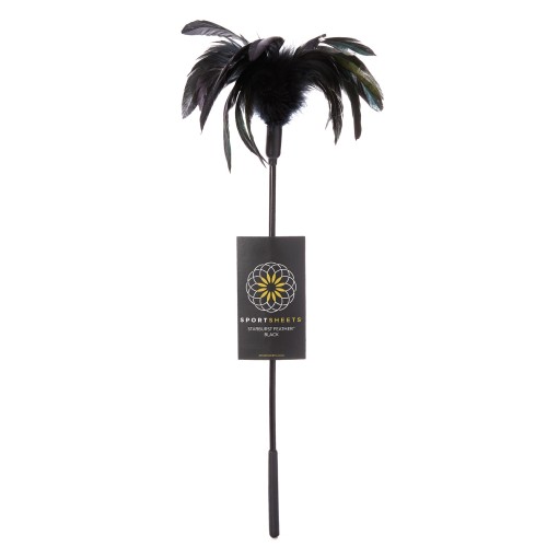 Sportsheets Body Tickler Starburst Feather in Black for Sensual Teasing