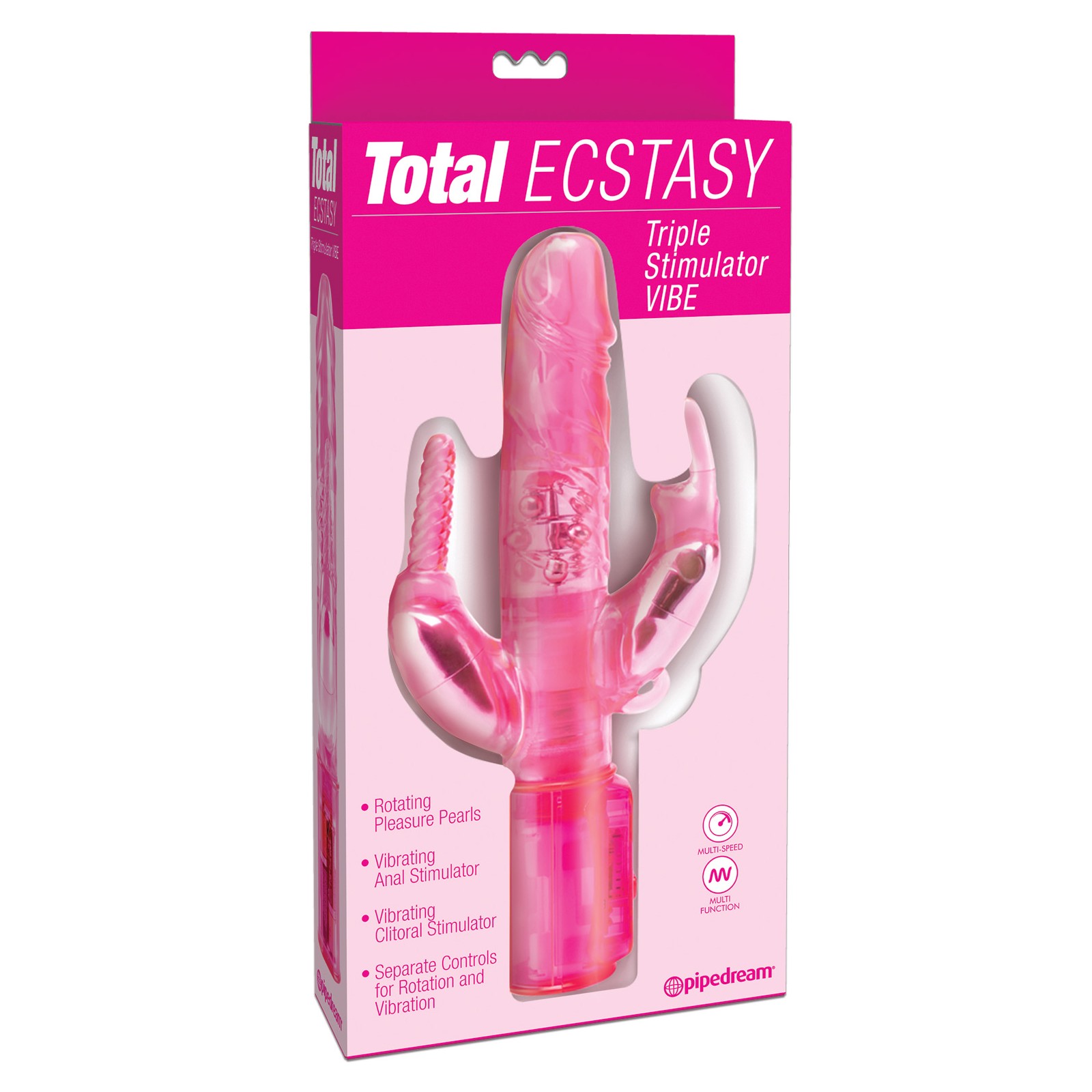 Total Ecstasy Triple Stimulator Vibe Pink