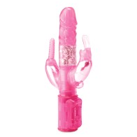 Vibrador Estimulador Triple Total Éxtasis Rosa