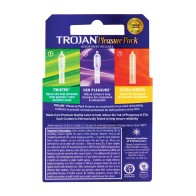 Trojan Pleasure Pack Condoms - Box of 3