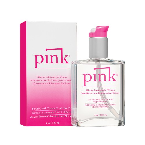 Lubricante de Silicona Rosa Botella de Cristal de 4 oz