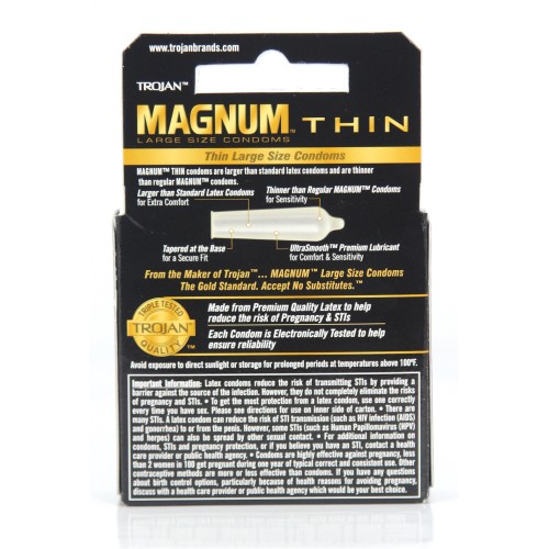 Condones Trojan Magnum Thin para Máxima Comodidad