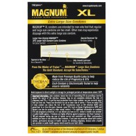 Caja de 12 Condones Lubricados Trojan Magnum XL