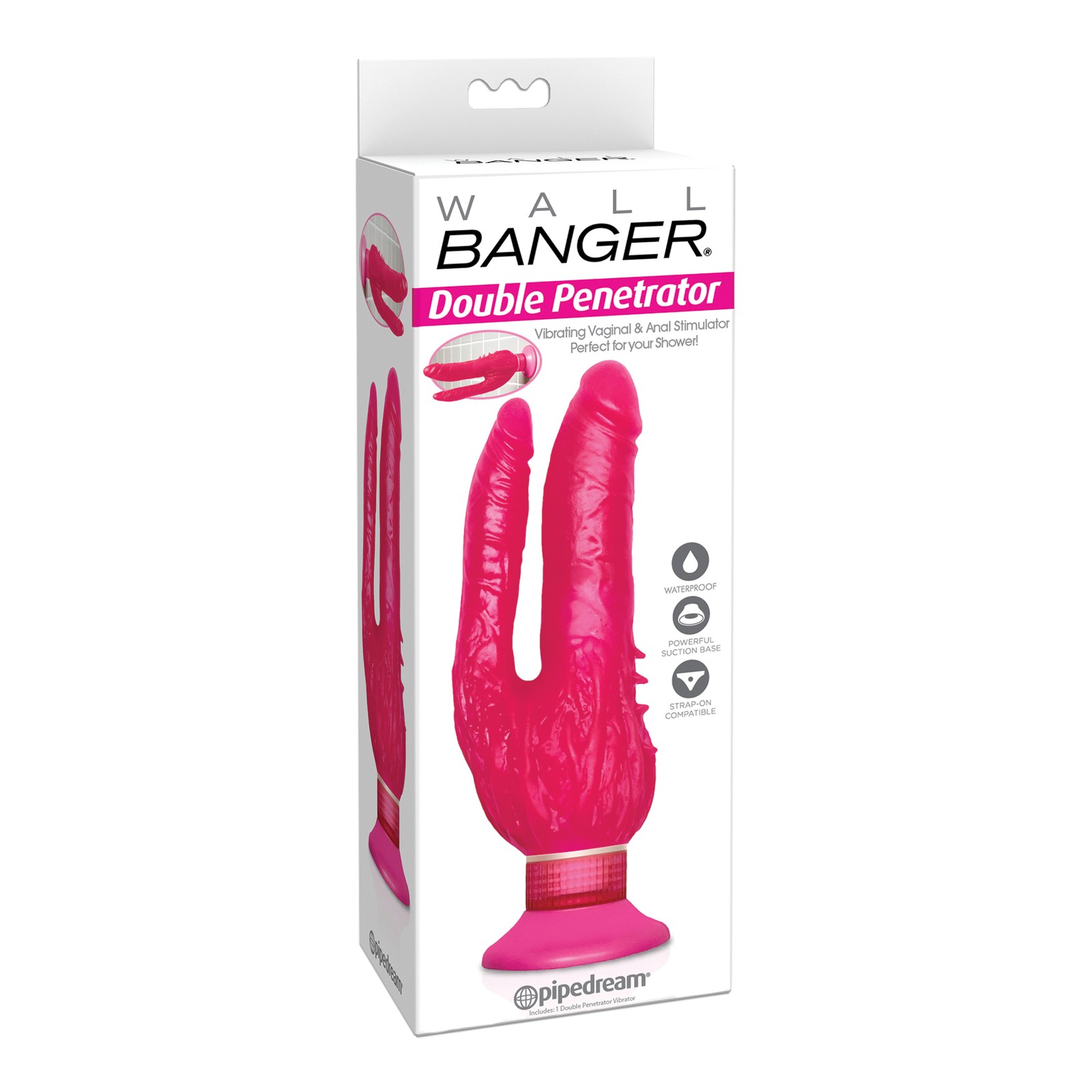 Doble Penetrador Waterproof Wall Bangers - Rosa