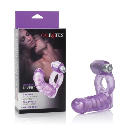 Double Diver Vibrating Enhancer Purple