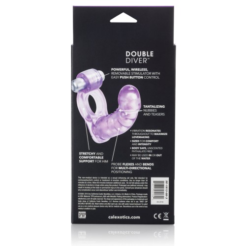 Double Diver Vibrating Enhancer Purple