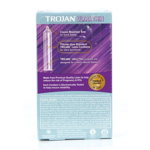 Trojan Ultra Thin Condoms for Sensitivity and Strength