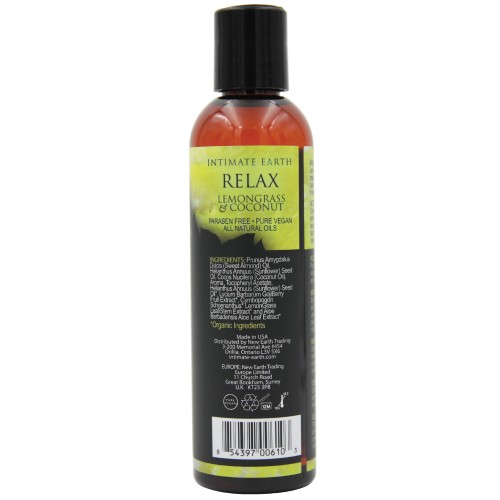 Intimate Earth Relaxing Massage Oil with Coconut & Lemongrass