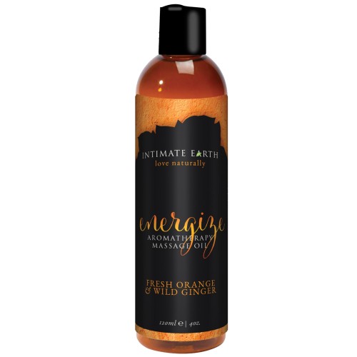 Intimate Earth Energizing Massage Oil Orange Ginger 120ml