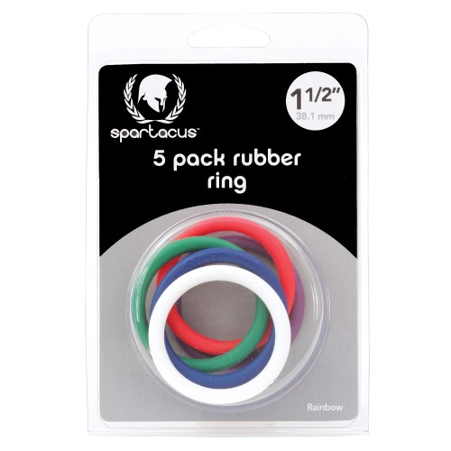 Spartacus 1.5" Rubber Cock Ring Set for Extended Pleasure