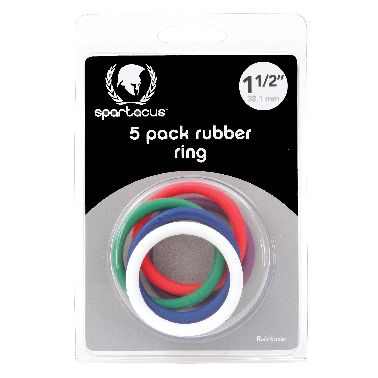 Spartacus 1.5" Rubber Cock Ring Set for Extended Pleasure