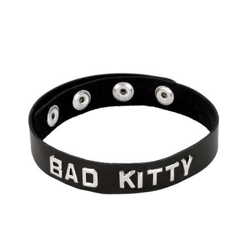 Collar de Cuero Spartacus BAD KITTY - Comodidad Segura