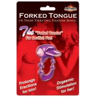 Forked Tongue X-treme Vibrating Pleasure Ring - Purple