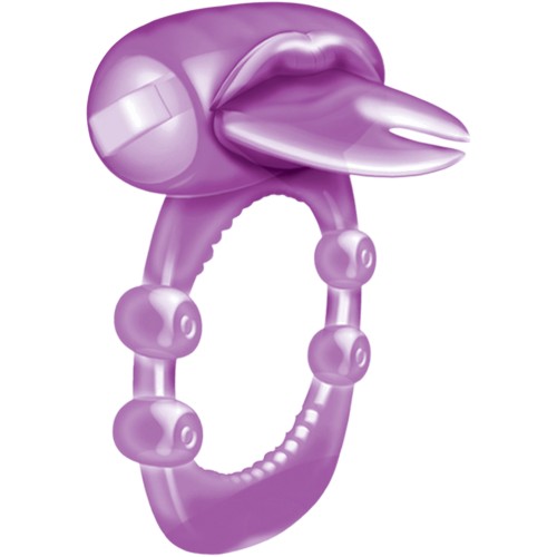 Forked Tongue X-treme Vibrating Pleasure Ring - Purple