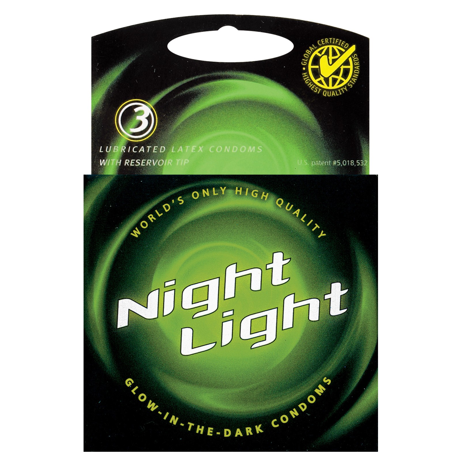 Night Light Glow-in-the-Dark Condom Box of 3