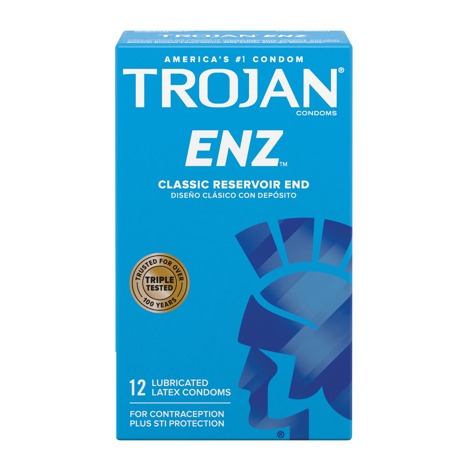 Trojan Enz Lubricated Condoms - Box of 12