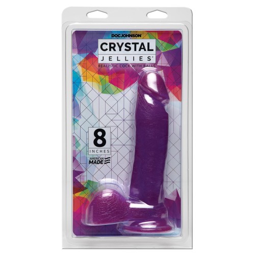 Crystal Jellies 8 Inch Cock Purple