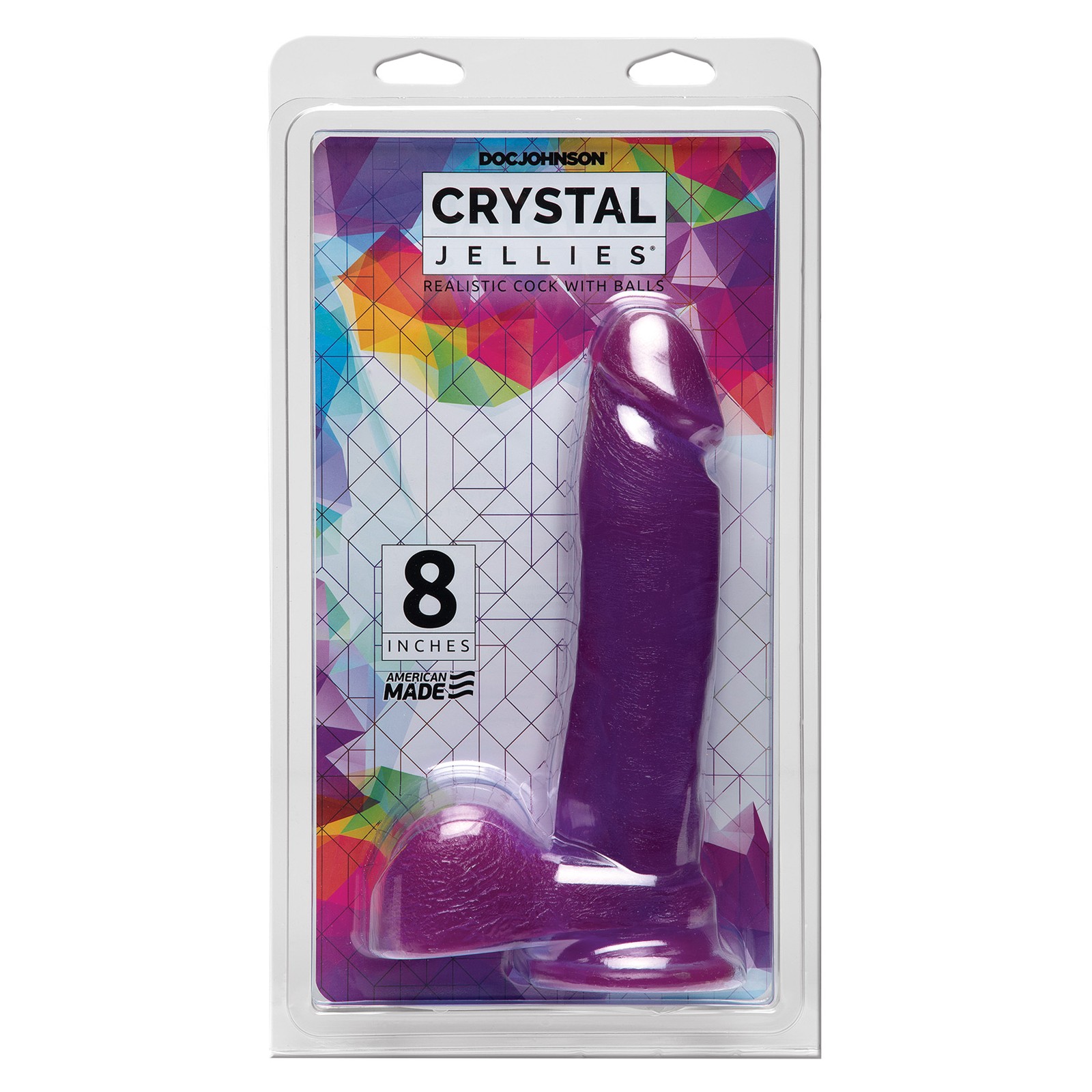 Crystal Jellies 8 Inch Cock Purple