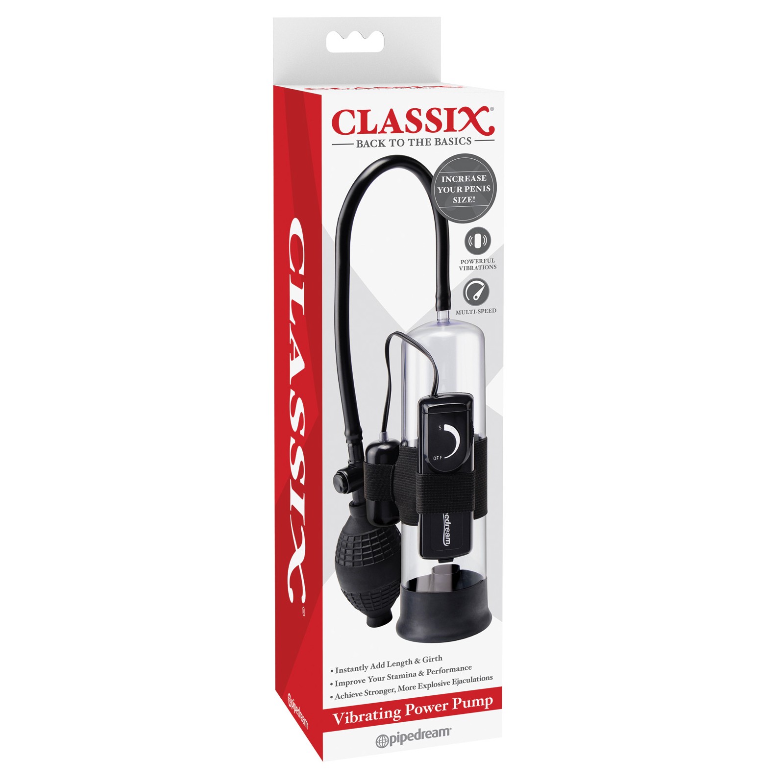 Classix Vibrating Power Pump for Enhanced Pleasure