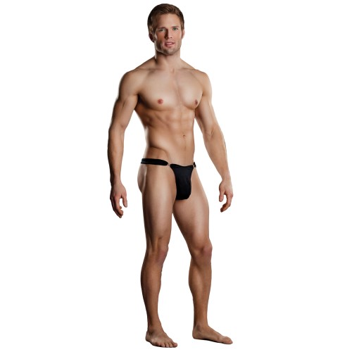 Male Power Bong Clip Thong in Black