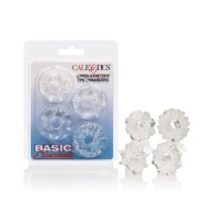 Basic Essentials Rings - Clear Set of 4