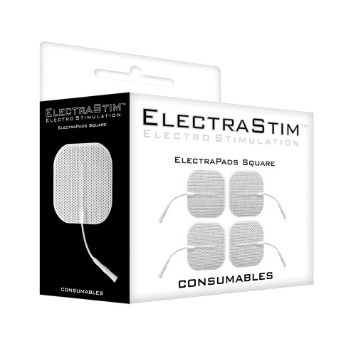 ElectraStim Paquete de 4 Almohadillas Adhesivas Cuadradas