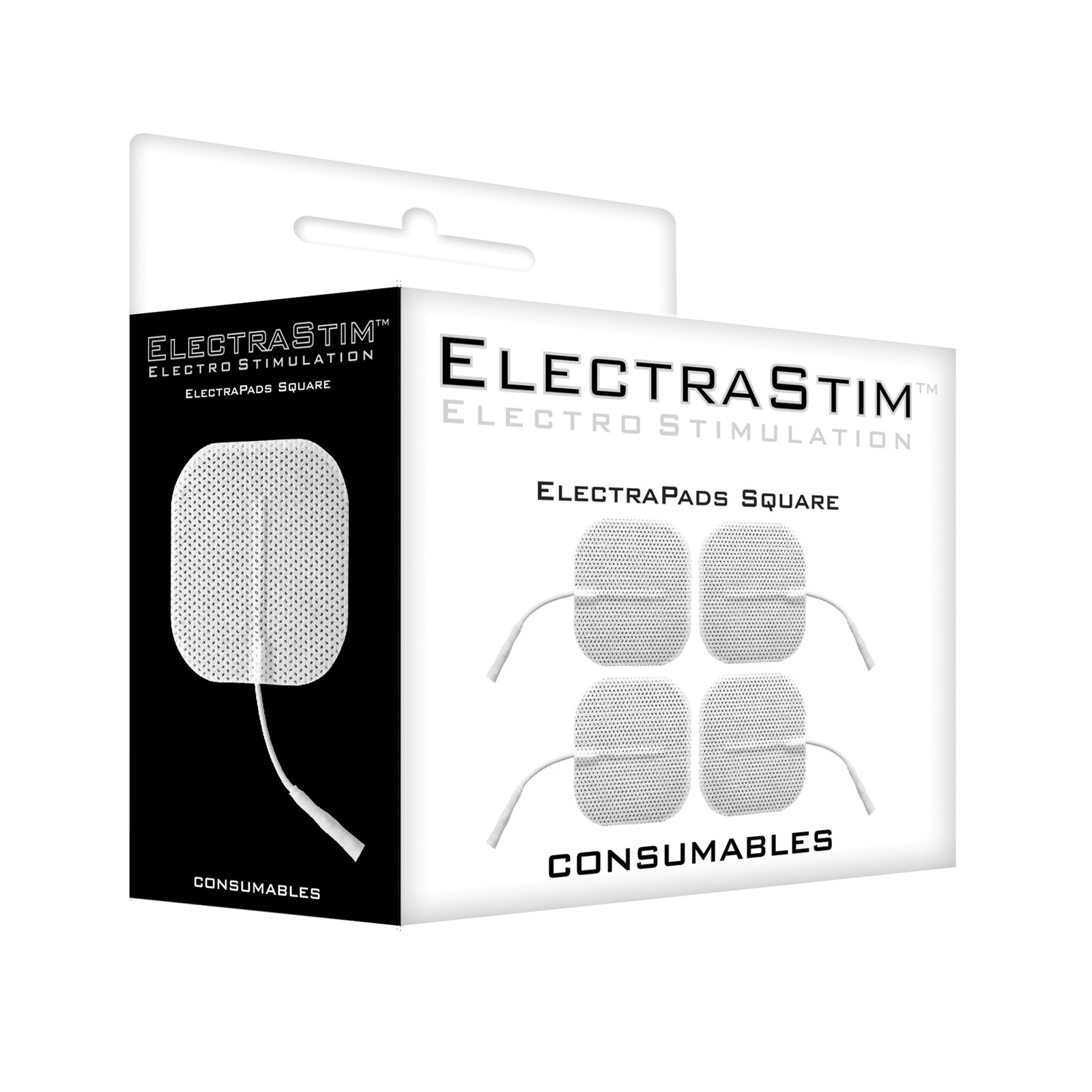 ElectraStim Paquete de 4 Almohadillas Adhesivas Cuadradas