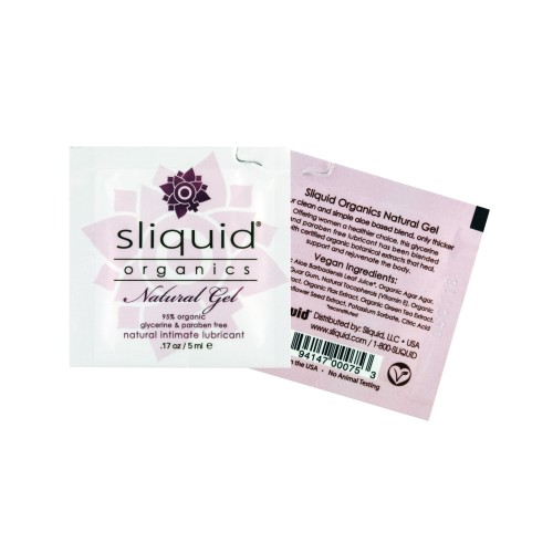 Sliquid Organics Natural Lubricating Gel .17 oz Pillow