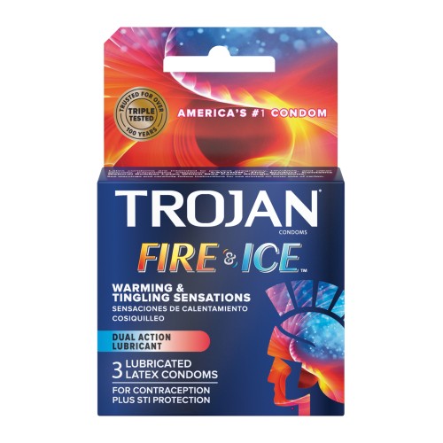 Trojan Fire & Ice Condoms Box