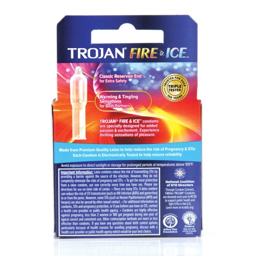 Trojan Fire & Ice Condoms Box