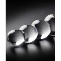 Hand Blown Glass Massager - Clear Rippled - Elegant Pleasure