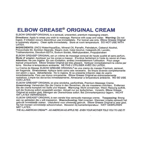 Crema Original Elbow Grease para Placer Intenso