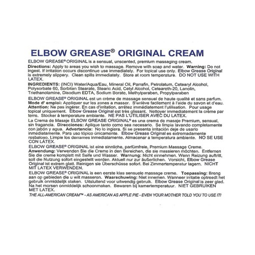 Crema Original Elbow Grease Tarro 4 oz