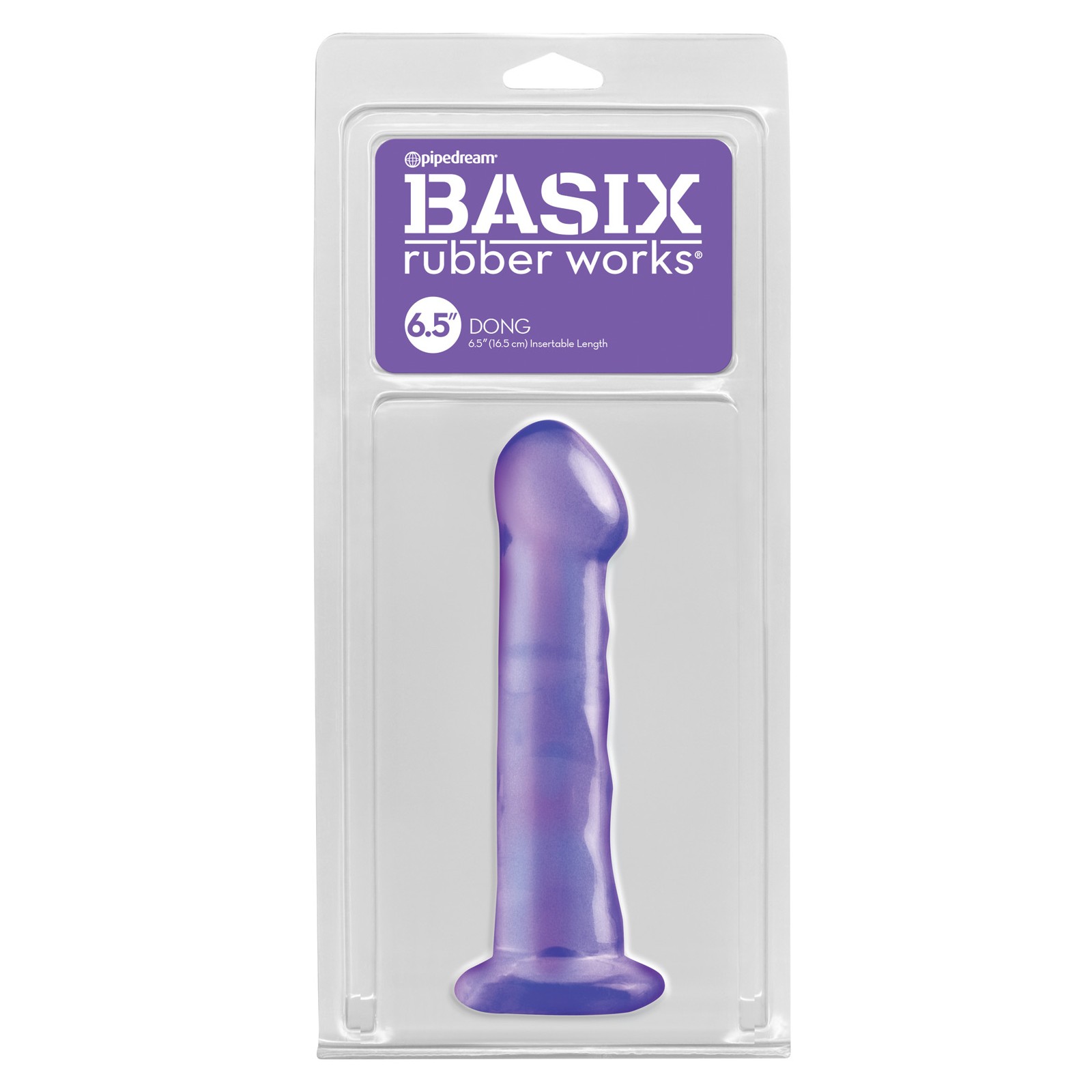 Basix Rubber Works 6.5 Inch Dong Purple