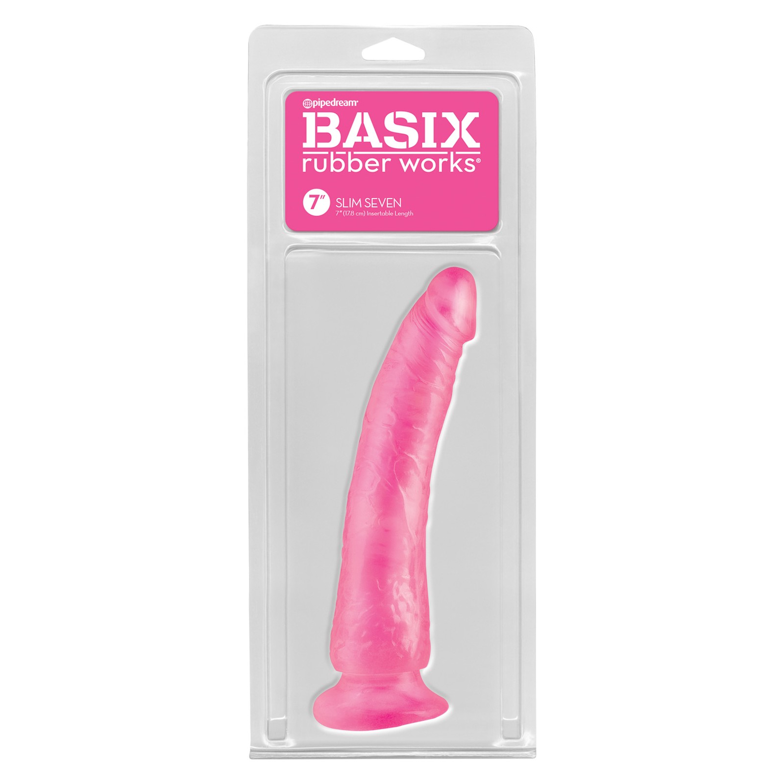 Dildo Slim de 7" de Basix Rubber Works - Placer Versátil