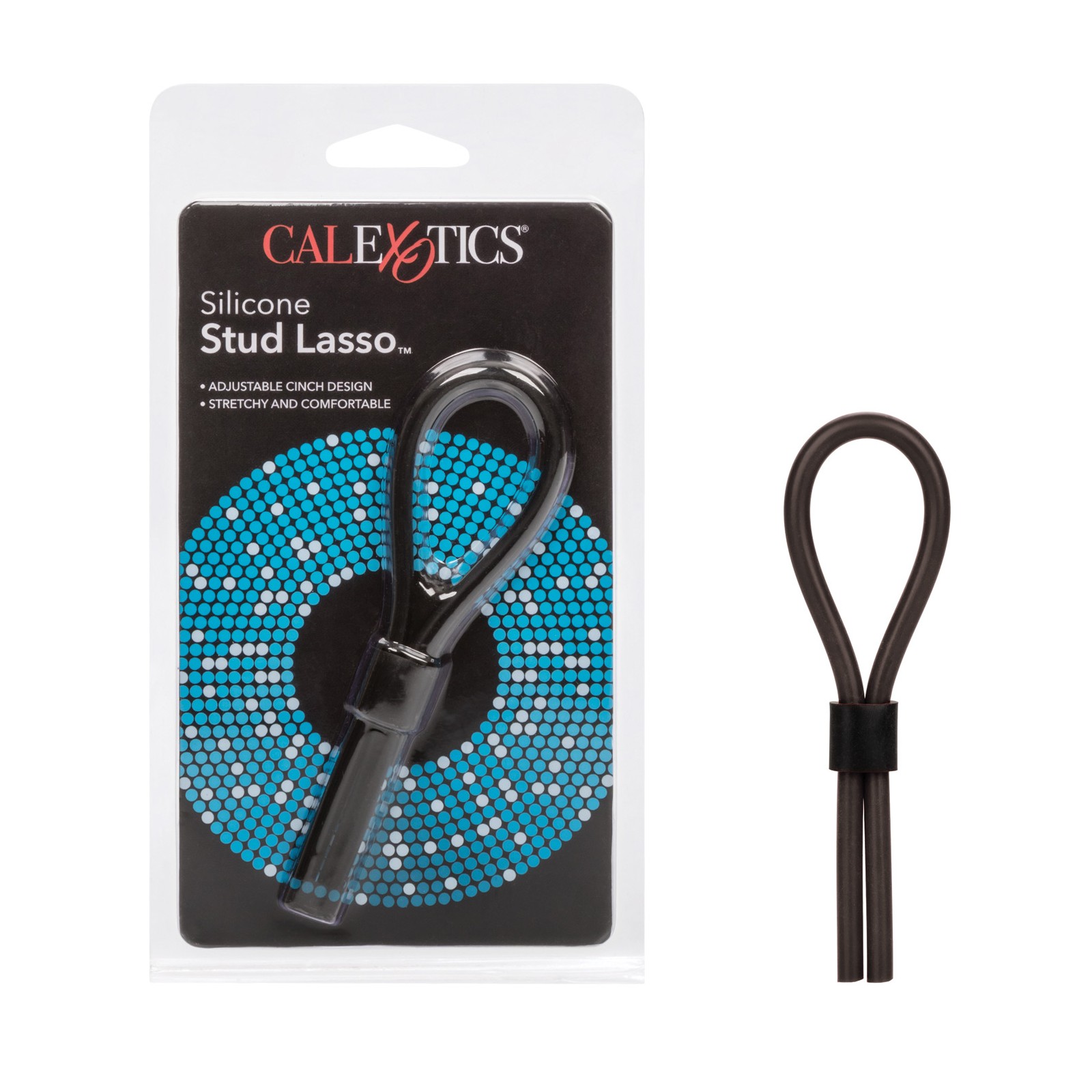 Silicone Stud Lasso Adjustable Erection Enhancer Black