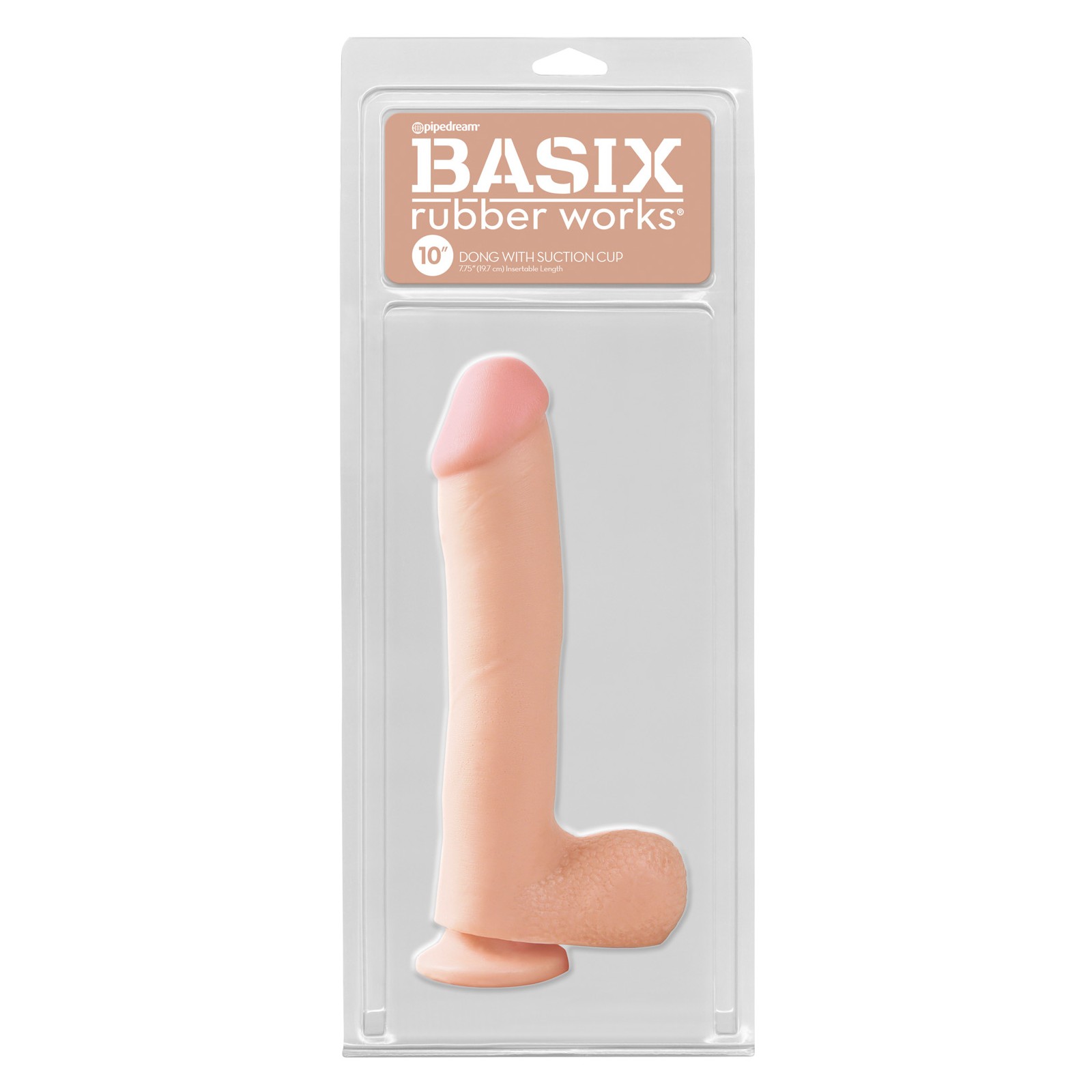 Basix Rubber Works 10" Dong with Suction Cup