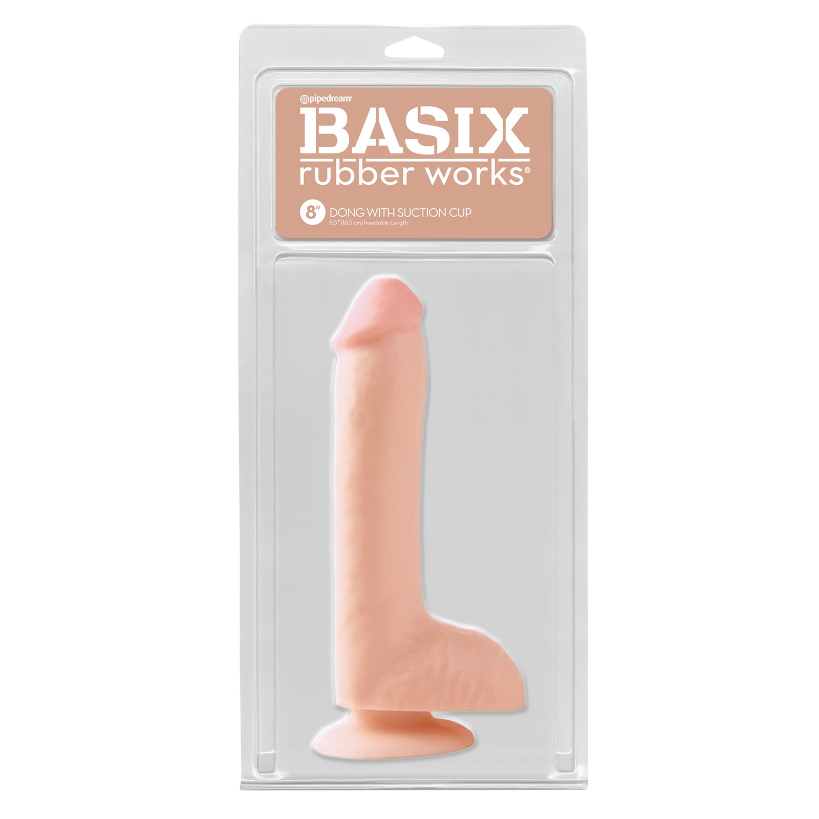 Basix Rubber Works 8" Dong w/Suction Cup